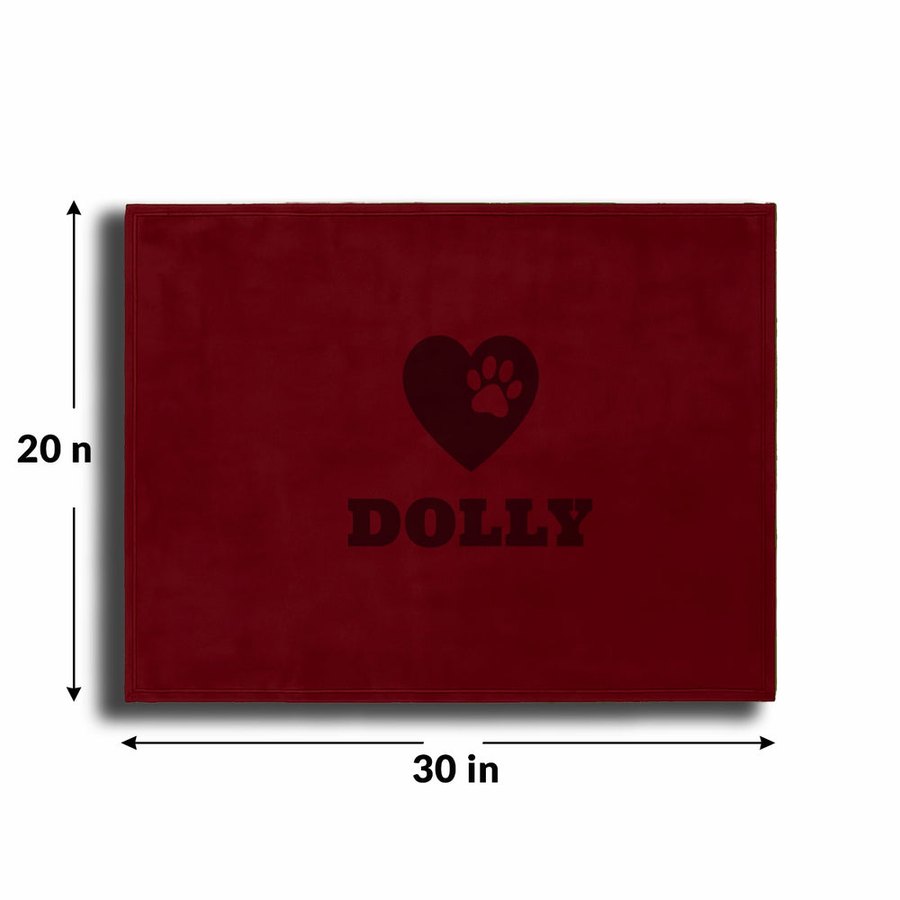 Personalized Fleece Pet Blanket 20x30 Horizontal
