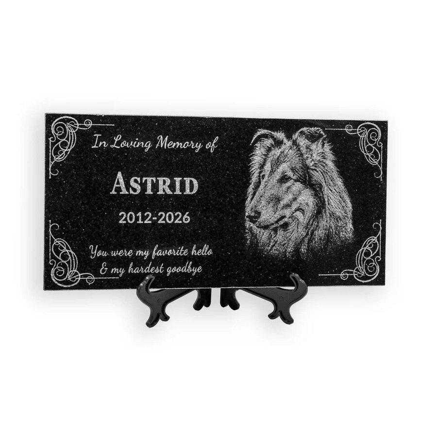 Personalized Granite Pet Memorial Stone with Photo