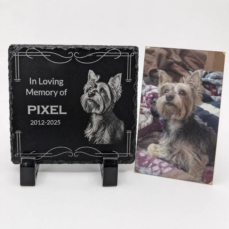 Personalized Pet Memorial Stone with Photo
