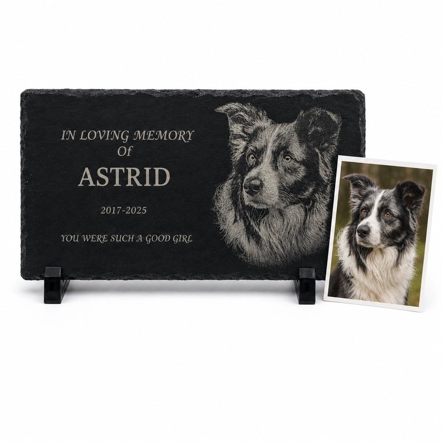 Personalized Pet Memorial Stone with Photo