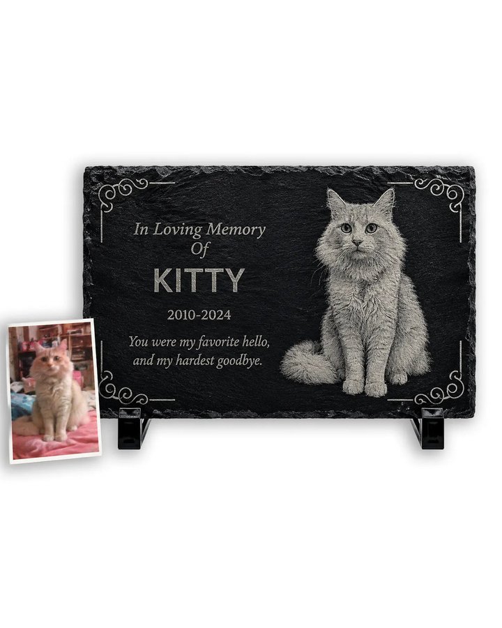 Personalized Pet Memorial Stone with Photo